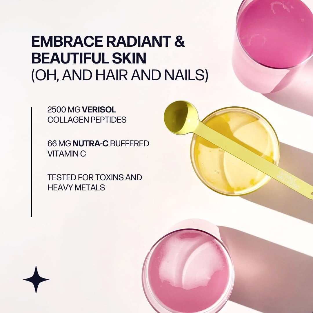 Sparkle Wellness VERISOL Bioactive Hydrolyzed Collagen Peptides | Collagen Powder Supplement with Vitamin C for Skin, Hair & Nail Health | Skin Boost (No Flavor) [50-Serves]
