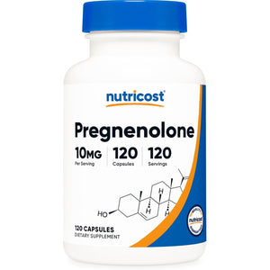 Nutricost Pregnenolone 10Mg, 120 Capsules - Non-Gmo, Gluten Free, Vegetarian Capsules