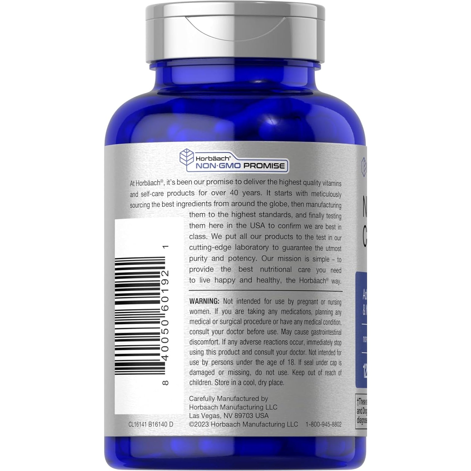 Horbäach Brain Supplement | 120 Capsules | with Phosphatidylserine & DMAE | Advanced Formula for Memory, Focus, Clarity | Vegetarian & Gluten Free | Neuro Support