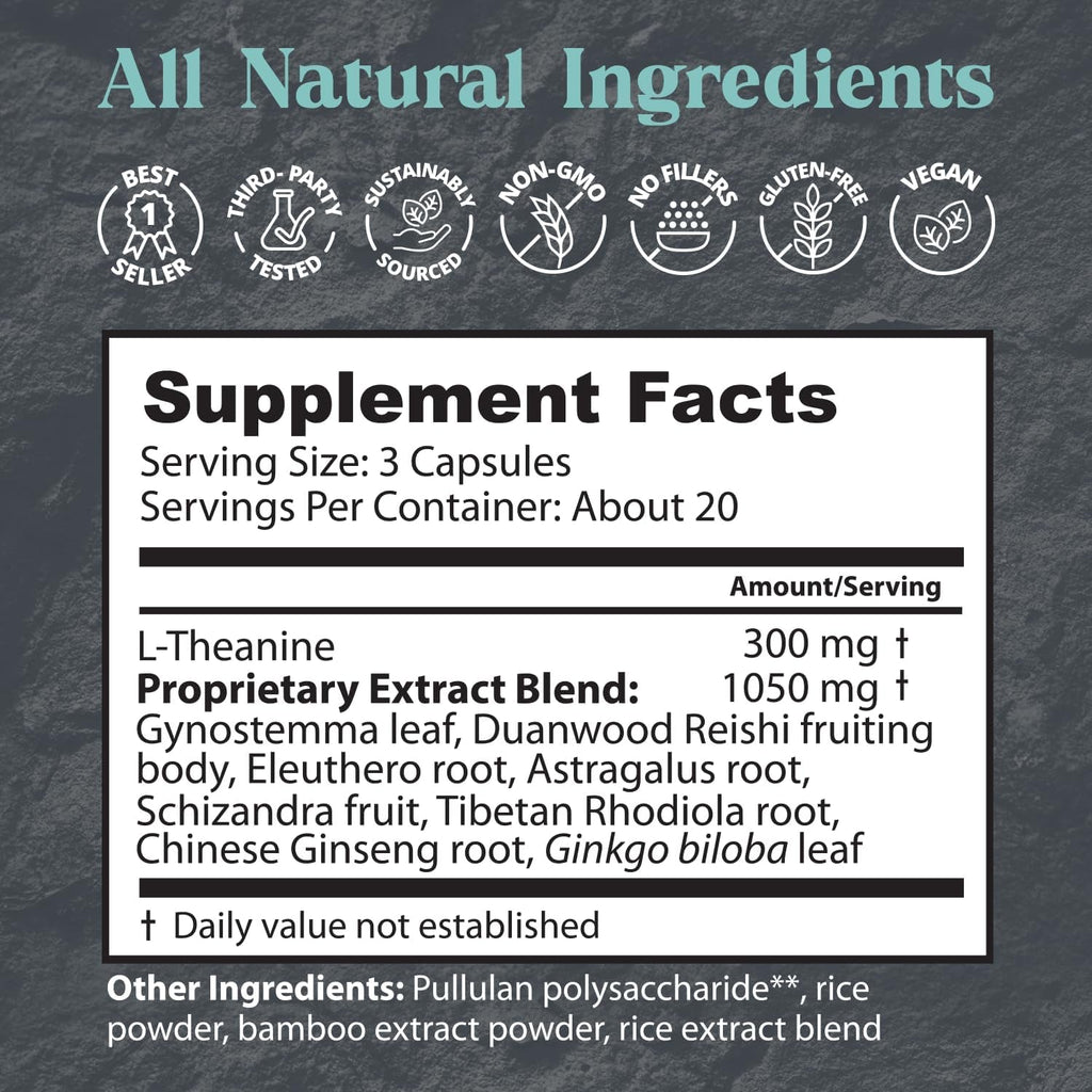 Dragon Herbs - Tao in a Bottle Capsules | Herbal Formula Supplement to Support Stress, Mood, Focus, Adaptability, (60 Capsules, 450 Mg Each)