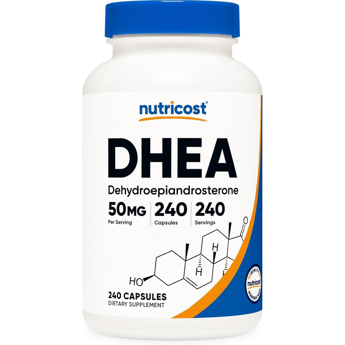 Nutricost DHEA 50Mg, 240 Capsules - Gluten Free, Soy Free, Non-Gmo, Supplement