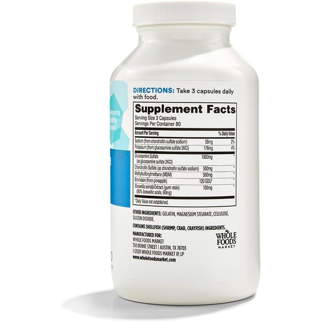 365 by Whole Foods Market, Glucosamine Chondroitin and MSM, Supports Healthy Joints, 240 Capsules