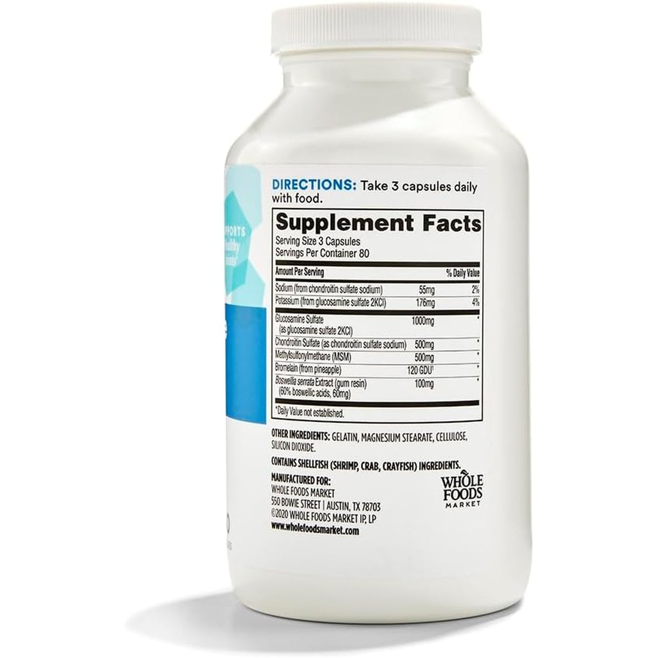 365 by Whole Foods Market, Glucosamine Chondroitin and MSM, Supports Healthy Joints, 240 Capsules