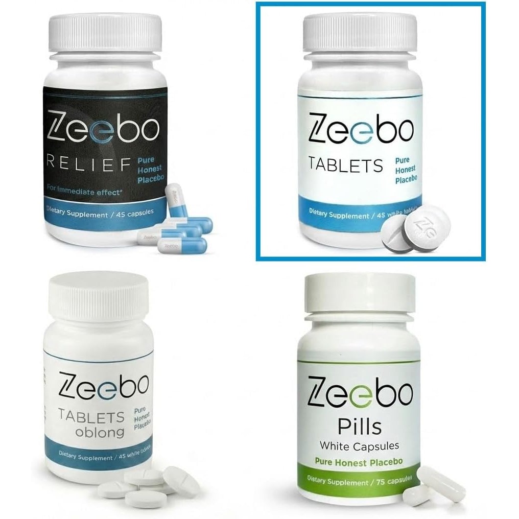 Zeebo Placebo Pills - Choose Tablet or Capsule Form (Tablets)
