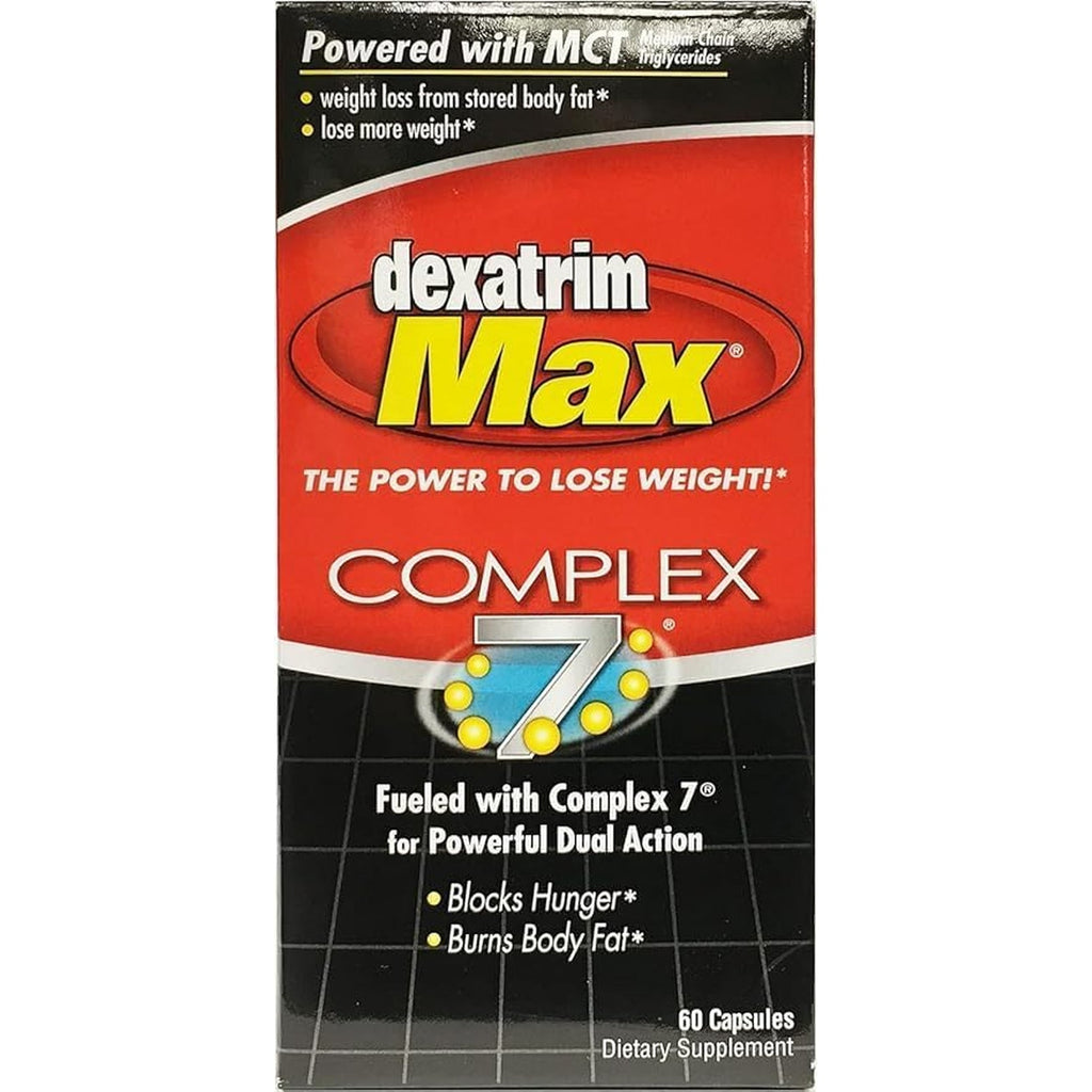 ILIOS Dexatrim Max Appetite Suppressant for Weight Loss – 1 Pack Weight Loss Pills for Women & Men, Fat Burner Supplement to Reduce Hunger, Complex 7 Formula, 60 Capsules Packaging