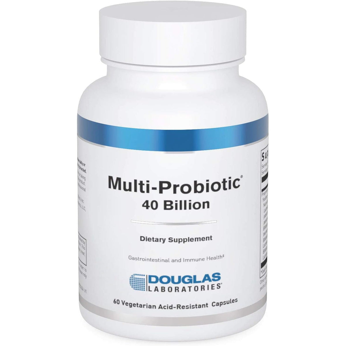 Douglas Laboratories Multi-Probiotic 40 Billion | Provides Probiotics and Prebiotics to Support Gut Microflora and Immunity* | 60 Vegetarian Acid-Resistant Capsules