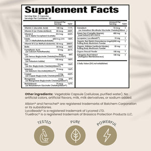 PAPCLEAR Physician Formulated | All Natural Immune Support Supplement | Advanced Powerful Immunity Booster | 21 Vitamins & Nutrients with Organic Shiitake Mushroom & Lycopene | 90 Capsules | Pack of 1