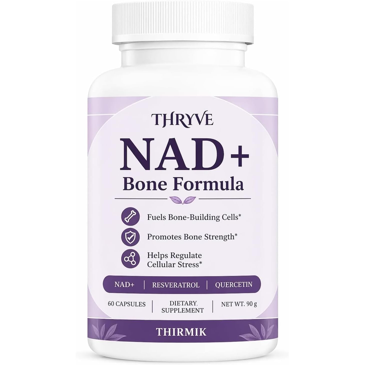 Thirmik Thryve NAD+ Bone Formula, for Women, Vegan, Non-Gmo (60 Capsules)