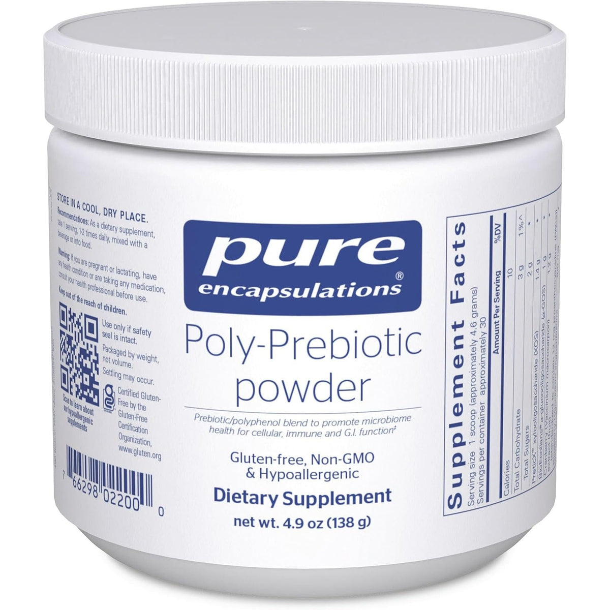 Pure Encapsulations Poly-Prebiotic Powder | Targets Akkermansia Muciniphila to Support GI Barrier Function | 4.9 Ounces