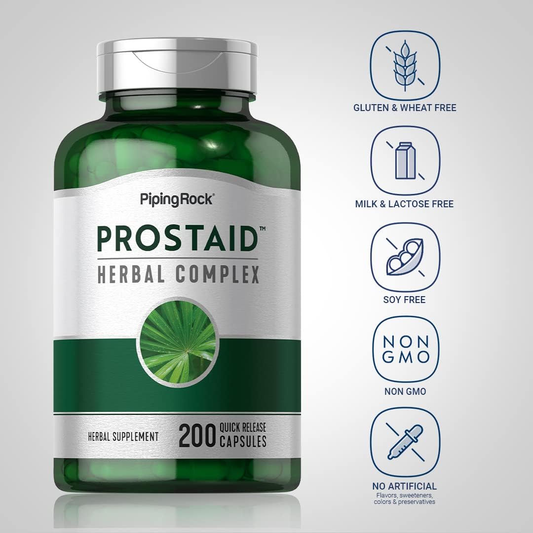 Piping Rock Prostate Supplement for Men |  Herbal Complex | 200 Capsules