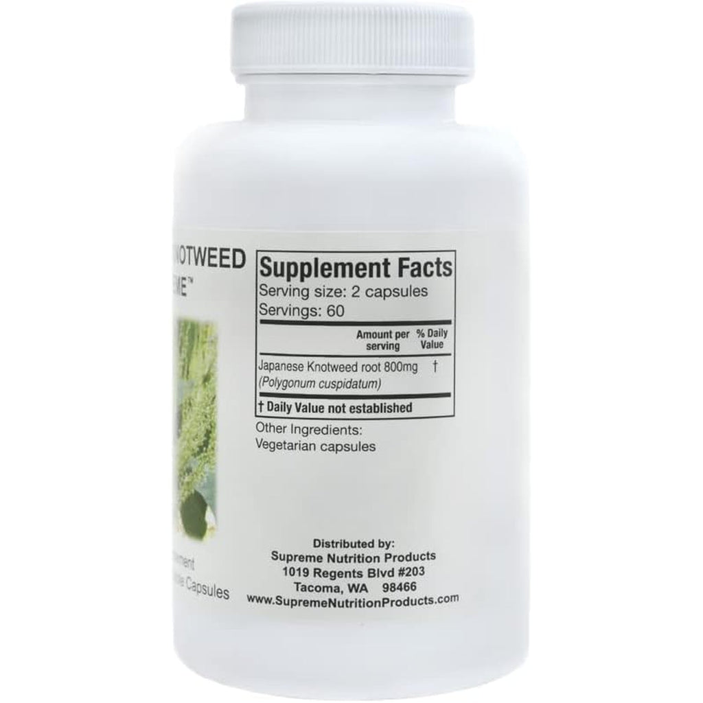 Supreme Nutrition Japanese Knotweed Supreme, 120 Pure Polygonum Cuspidatum Vegetarian Capsules