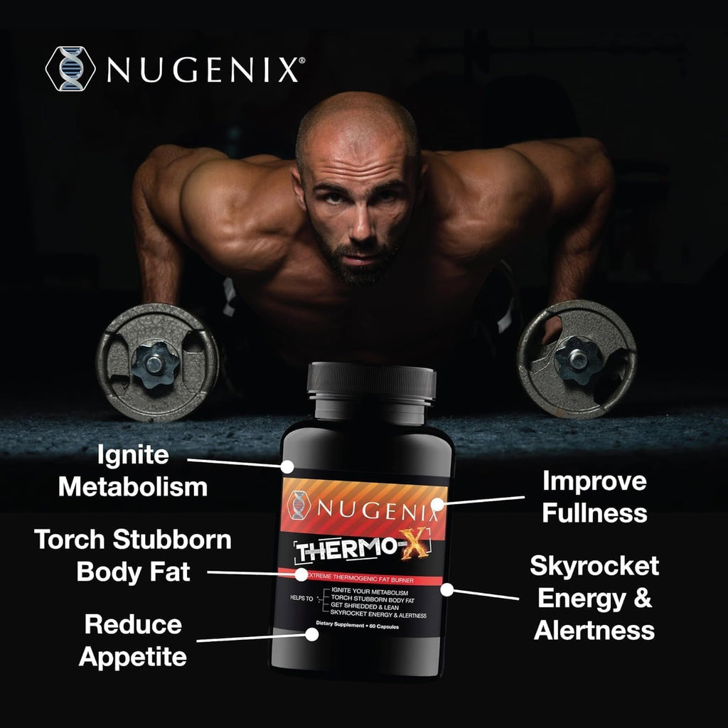 Nugenix Thermo-X: Thermogenic Fat Burner Supplement for Men, Extreme Metabolic Accelerator, 60 Count