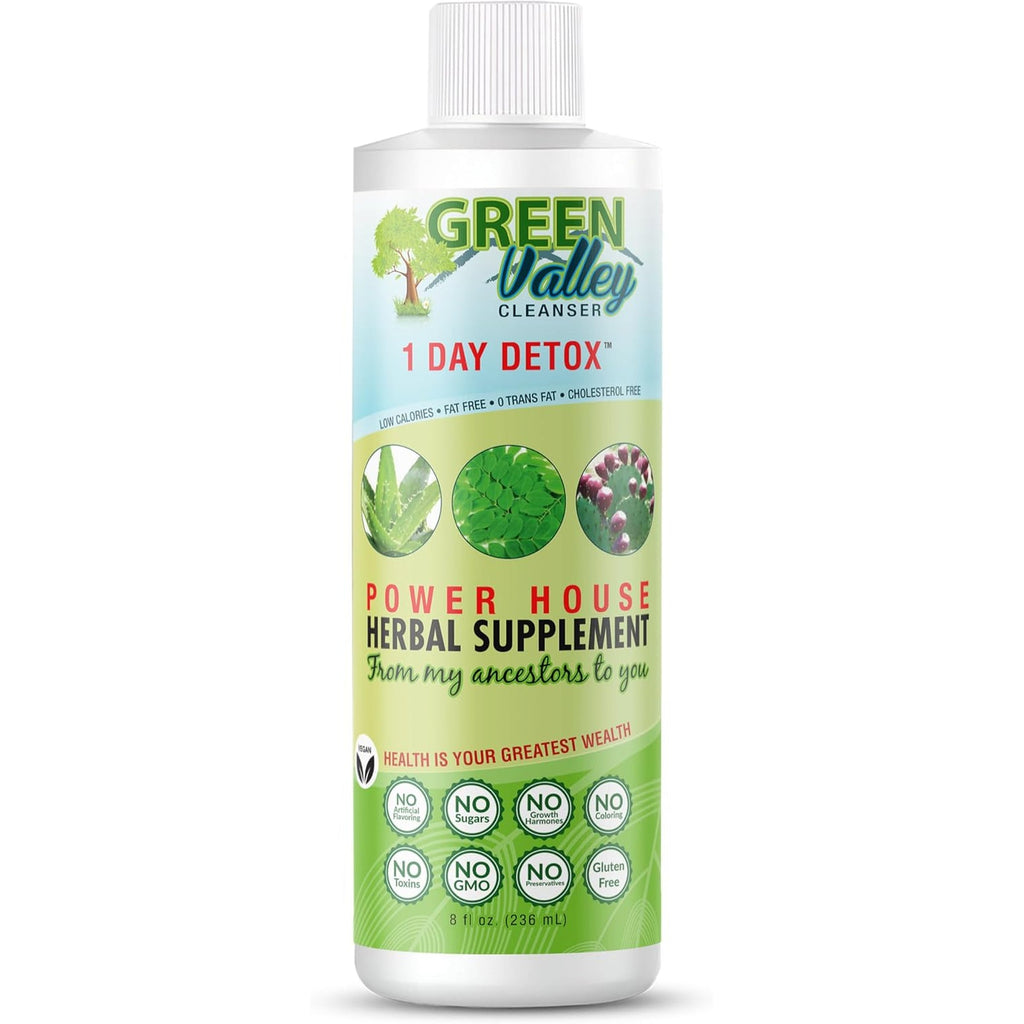 Green Valley Cleanser – Natural Herbal Colon Cleanse Detox Supplement | Supports Digestion, Bloating Relief & Regularity | 8 Oz Liquid