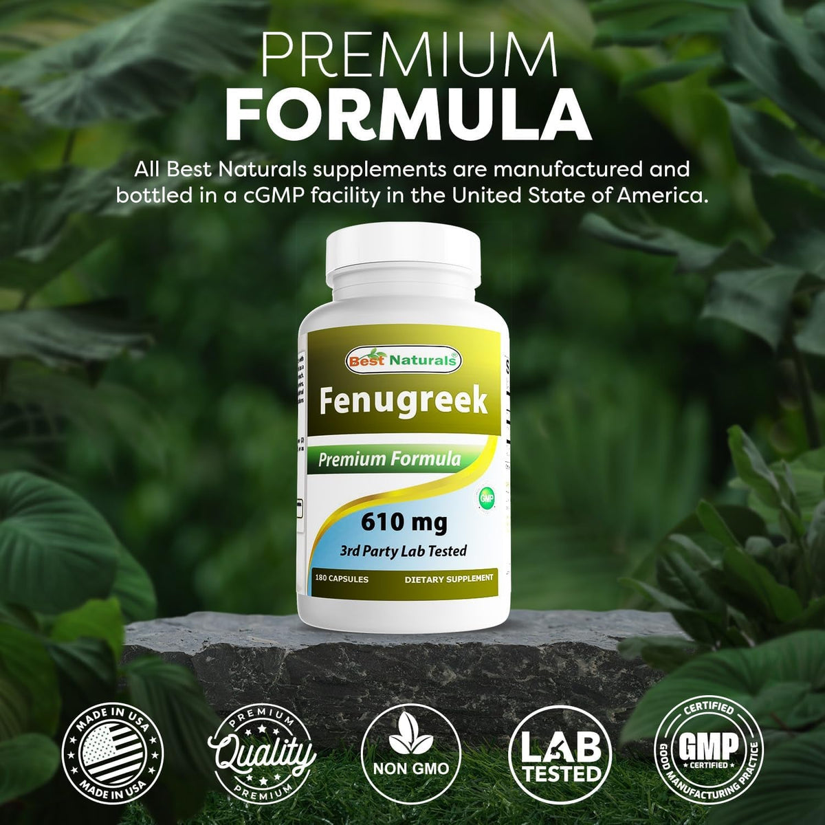 Best Naturals Fenugreek Seed 610 Mg 180 Capsules