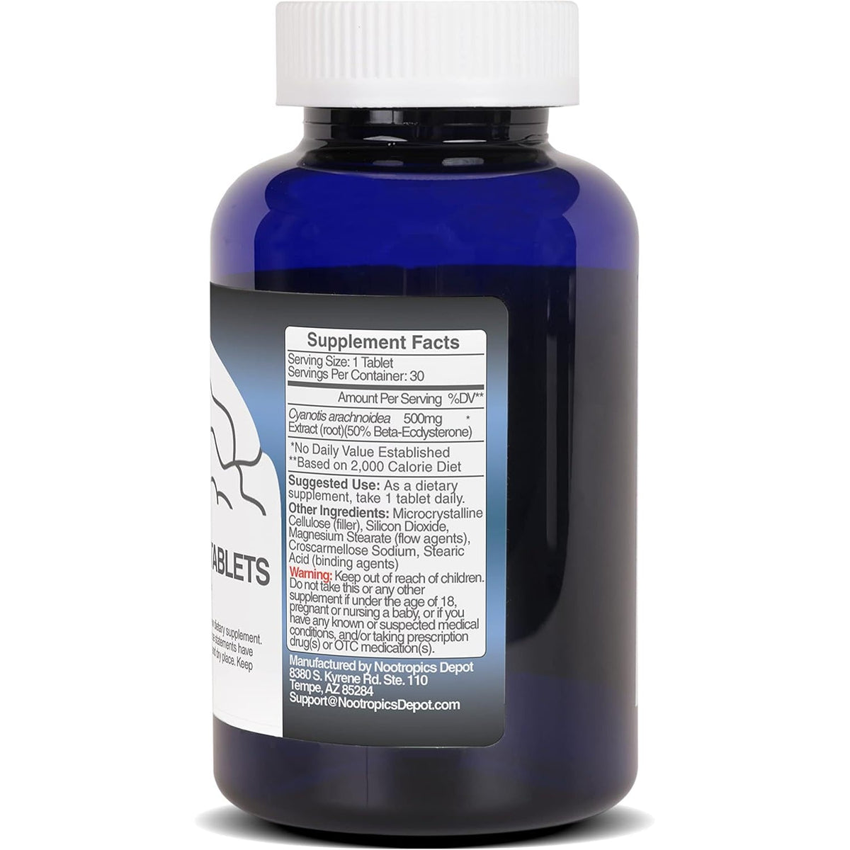 Nootropics Depot Beta Ecdysterone/20-Hydroxyecdysone 50% Capsules | 500Mg | Cyanotis Arachnoidea Extract | Phytoecdysteroid | 30 Count
