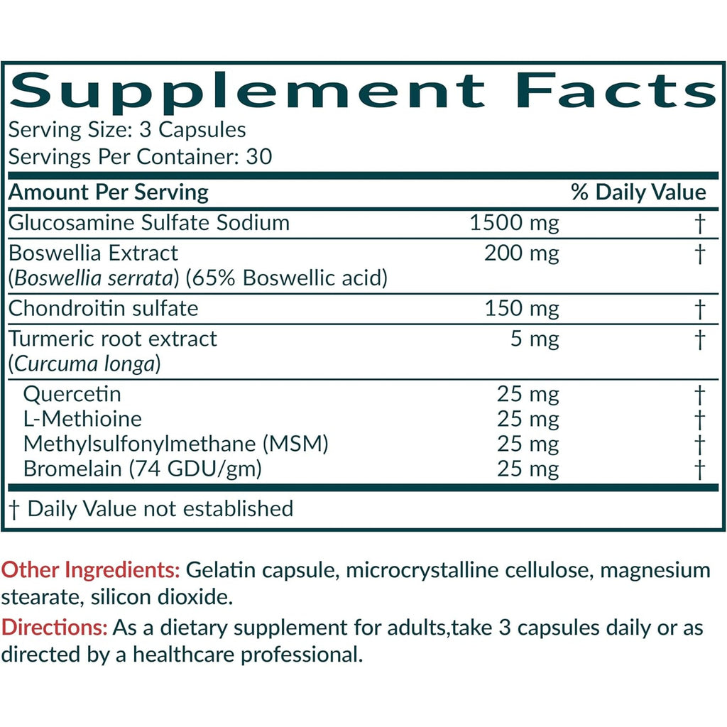 Futurebiotics Glucosamine Chondroitin Turmeric & MSM Advanced Joint Formula, Supports Healthy Joints & Mobility - Non-Gmo, 90 Capsules