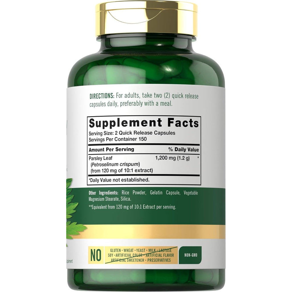 Carlyle Parsley Leaf Capsules | 300 Count | Non-Gmo, Gluten Free Supplement