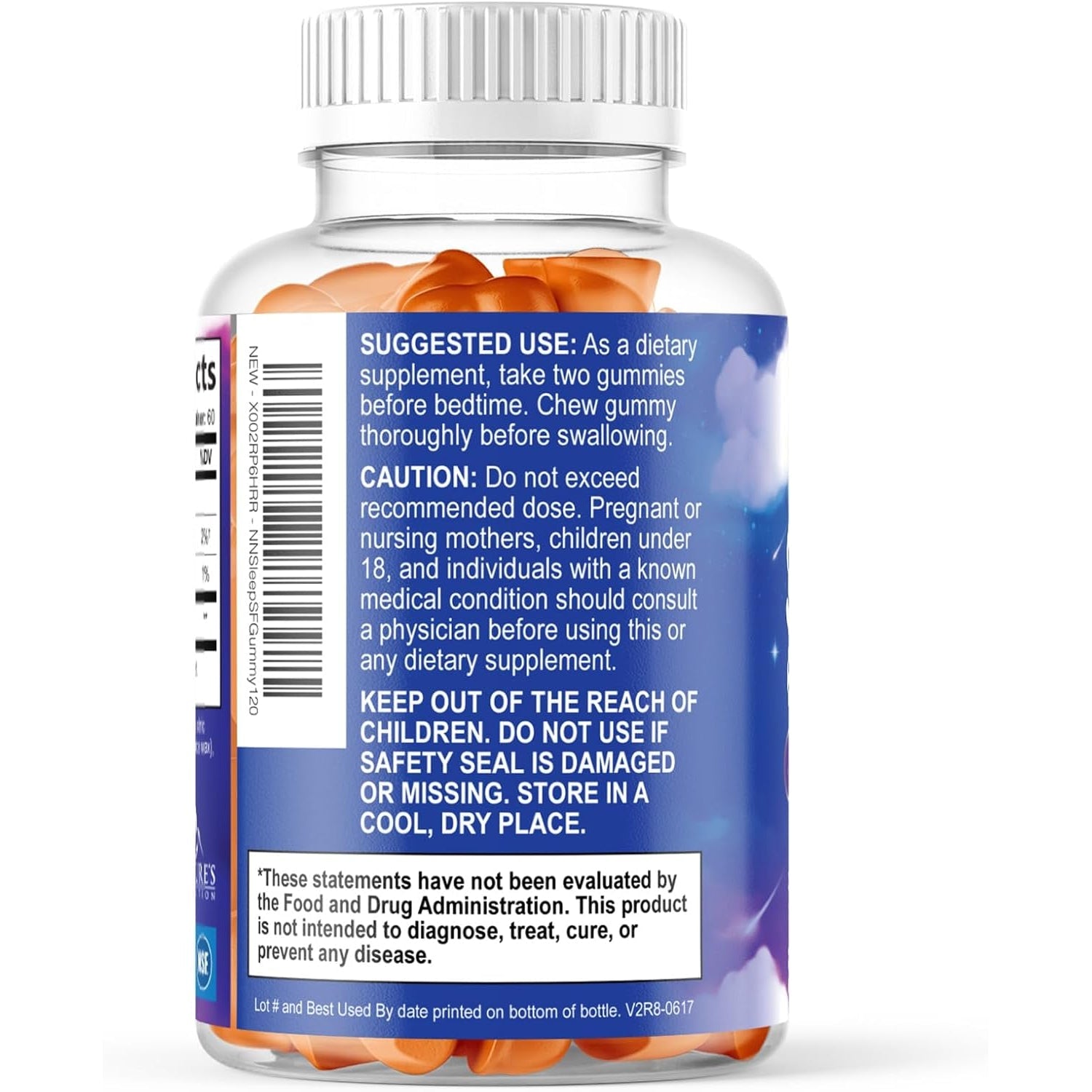 Melatonin Sleep Gummies - Melatonin 6Mg per Serving - Sugar-Free Melatonin Gummy for Adults - Extra Strength Sleeping Gummy Supplement - Supports Restful Sleep - Tasty Orange Flavor - 120 Gummies
