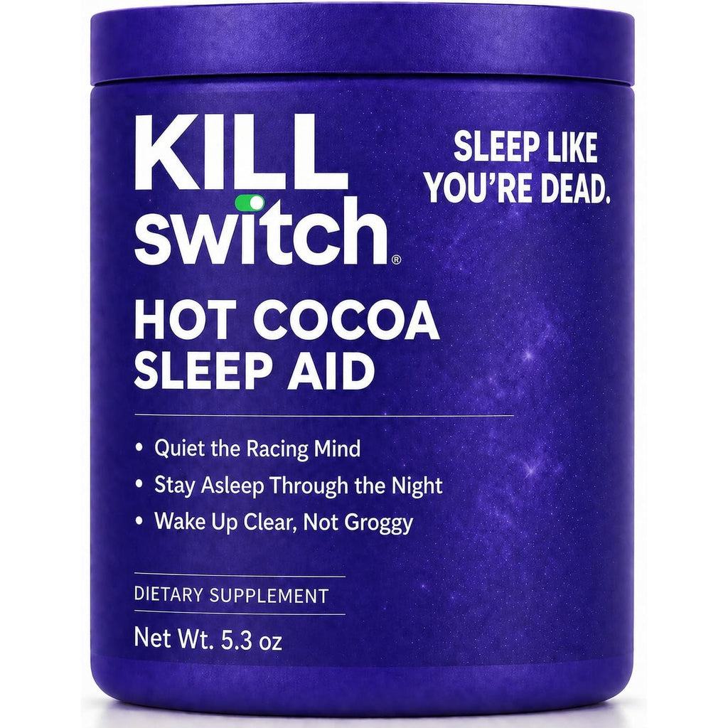 SWITCH Killswitch Sleep Aid for Adults – Fall Asleep Fast & Wake Refreshed, Sugar-Free Hot Chocolate Supplement - Magnesium, Tart Cherry, L-Theanine & More for Restful Sleep, 30 Servings, Made in USA