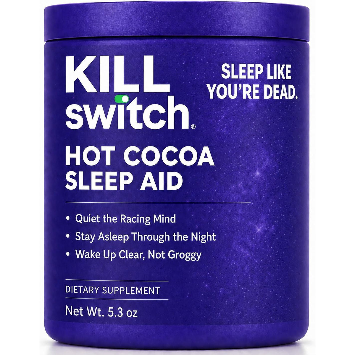 SWITCH Killswitch Sleep Aid for Adults – Fall Asleep Fast & Wake Refreshed, Sugar-Free Hot Chocolate Supplement - Magnesium, Tart Cherry, L-Theanine & More for Restful Sleep, 30 Servings, Made in USA