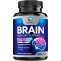 Brain Memory Supplement Pills - 3X Strength Nootropics for Concentration, Clarity & Focus Support - Brain Health Cognitive Vitamins with Bacopa, Phosphatidylserine & DMAE, Brain Booster, 120 Capsules
