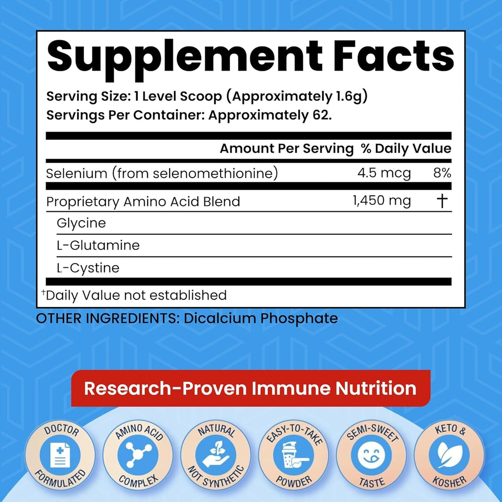Glutathione Supplement 2 Month Supply of Glutathione Powder Precursor – Proimmune Immune Formulation 200® for Powerful Immune Support - Doctor-Formulated Antioxidant Complex, 62 Servings