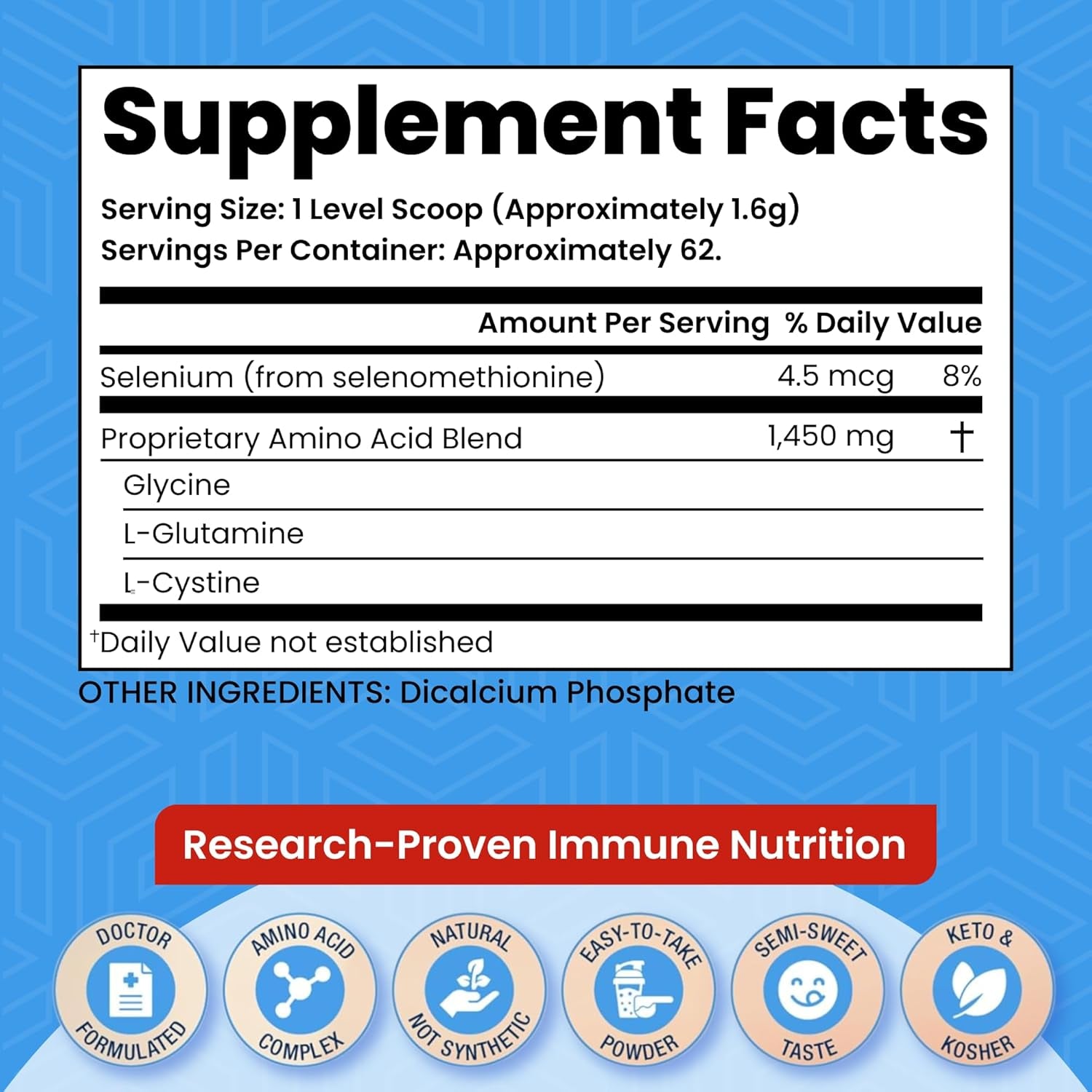 Glutathione Supplement 2 Month Supply of Glutathione Powder Precursor – Proimmune Immune Formulation 200® for Powerful Immune Support - Doctor-Formulated Antioxidant Complex, 62 Servings