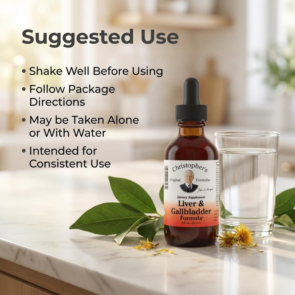 Christopher'S Original Formulas Liver & Gallbladder Formula, Herbal Supplement for Detox & Digestive Support, 2 Fl Oz
