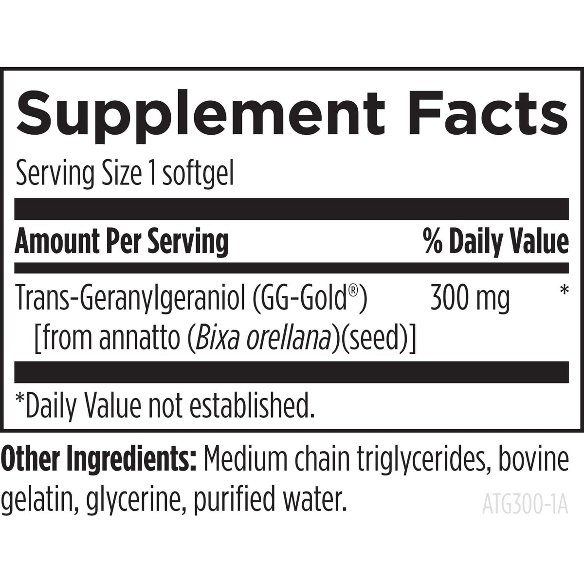 Designs for Health Annatto-Gg 300 - Geranylgeraniol GG Supplement from Annatto Seeds - Supports Healthy Aging, Bone Health, Muscle Health, Cellular Energy & Production of Coenzyme Q10 (60 Softgels)