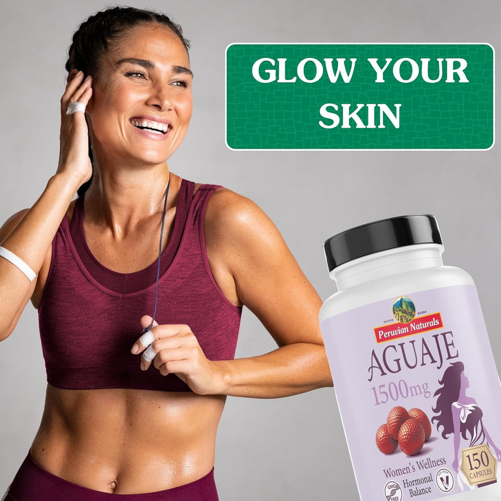 Peruvian Naturals Aguaje Capsules for Women 150 Pills - Natural Curves for Female Health Supplement, Powerful Hormone Balance, Buriti Fruit, Non-Gmo, Vegan