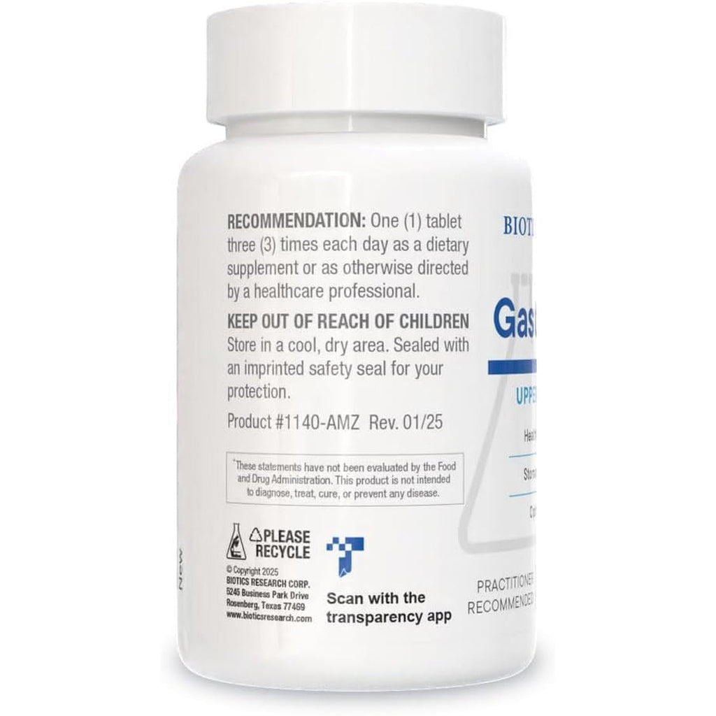 Biotics Research Gastrazyme™ Digestive Support - Supplies Vitamin U Complex, Chlorophyllins, Gamma Oryzanol (From Rice) Supplement Supports Gastrointestinal Health & Gut Lining - 90 Tablets