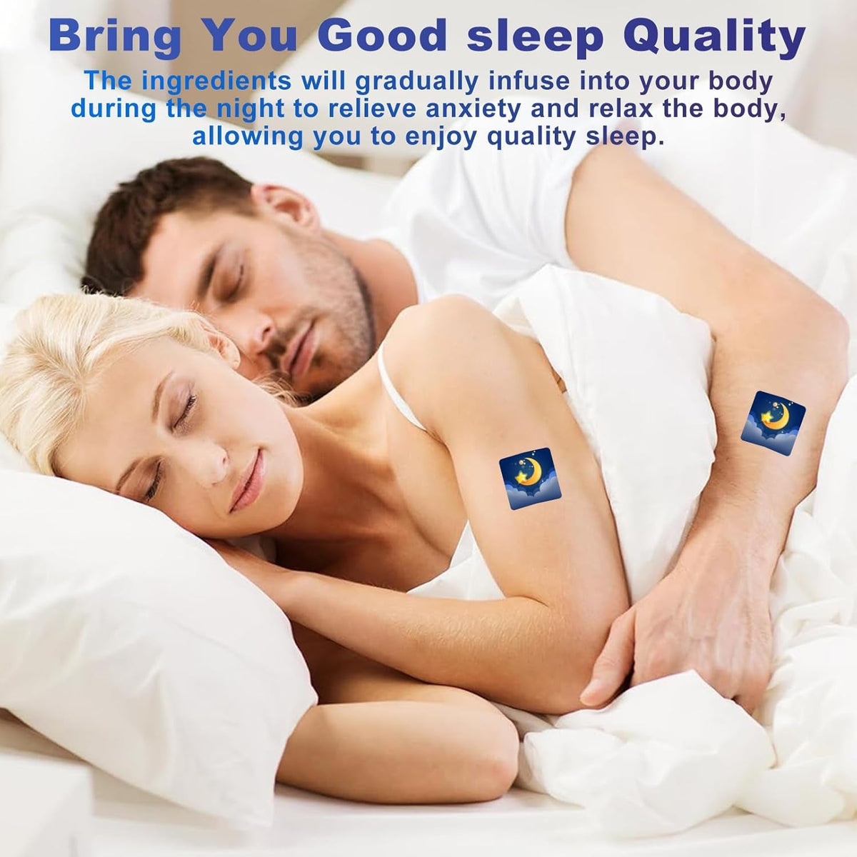 Sleep Patches for Adults Extra Strength, Sleep Patch with Melatonin & Valerian, All-Natural Deep Sleep Support Patches