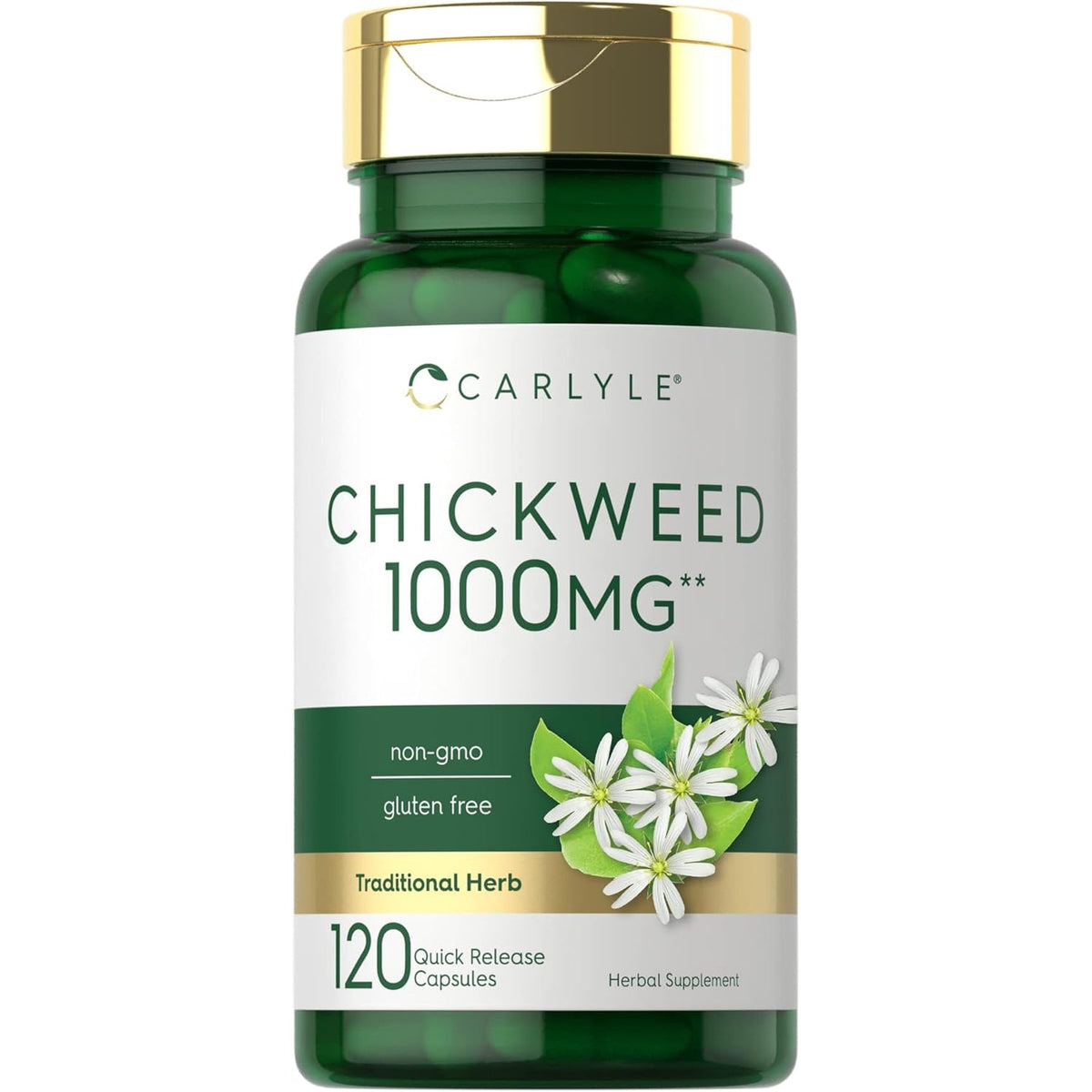 Carlyle Chickweed Supplement | 120 Capsules | Non-Gmo & Gluten Free