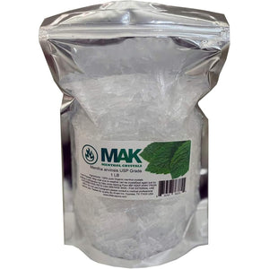 Mak Menthol Crystal 1 LB - Pure Organic 100% Natural - Menthol Crystals from Mint Crystal Mints Mentha Arvensis - Comes in Resealable Standup Bag for Long-Lasting Freshness