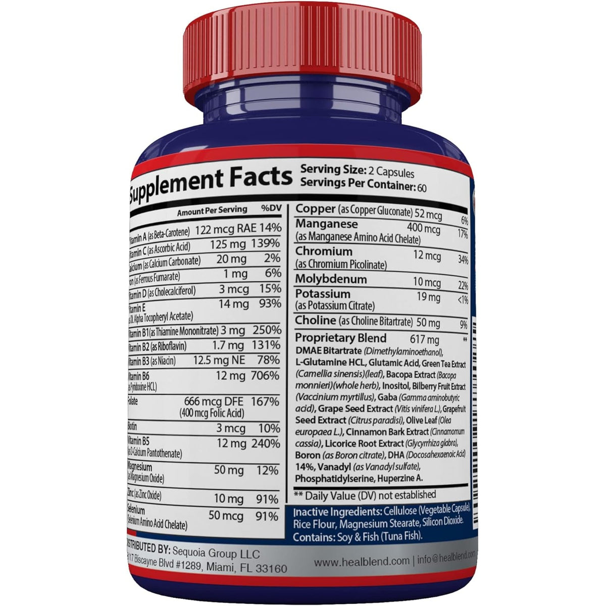 Neuro plus Brain & Focus Formula - Nootropic Brain Booster Supplement, Supports Brain Health, Mental Clarity & Focus - Enhances Concentration & Mental Energy – 120 Capsules (1)