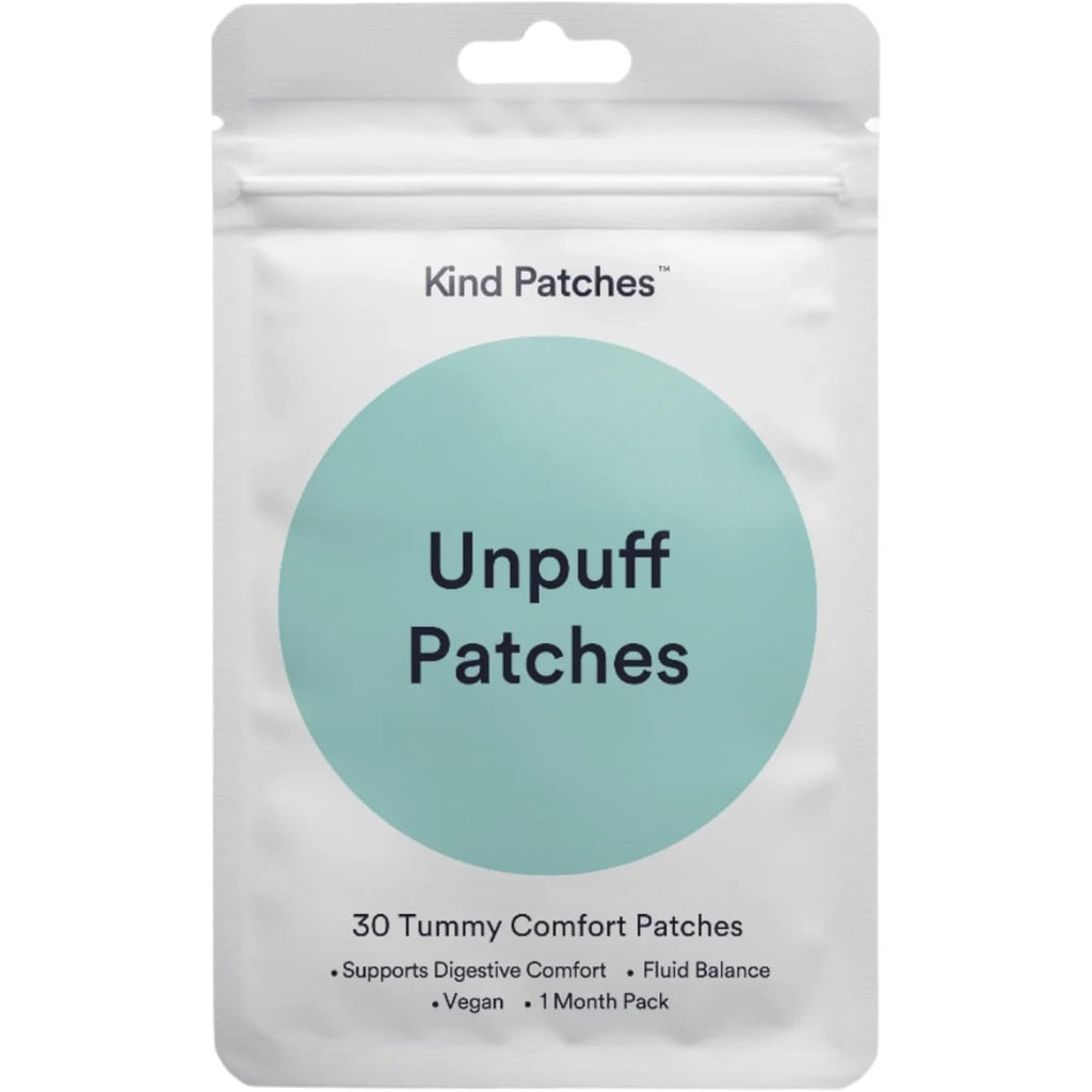 Kind Patches Unpuff Patches with Dandelion Root, Fennel, Artichoke, Ginger, and Turmeric Extract - Vegan - 30 Count