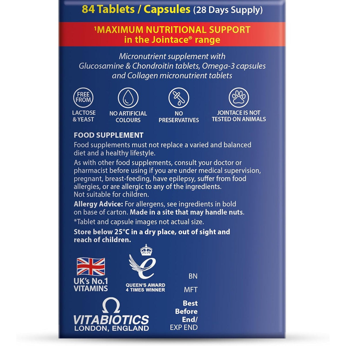 Vitabiotics Jointace Max Tablets - 84 Tablets