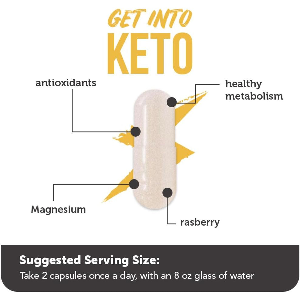 Vitamin Bounty Premium Raspberry Ketones Supplement - Keto Pills for Weight Loss - Promotes Ketosis & Metabolism Support - Keto Diet Aid - Energy Boost for Women & Men - 60 Capsules