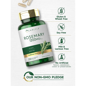 Carlyle Rosemary Capsules | 200 Count | Non-Gmo & Gluten Free Extract