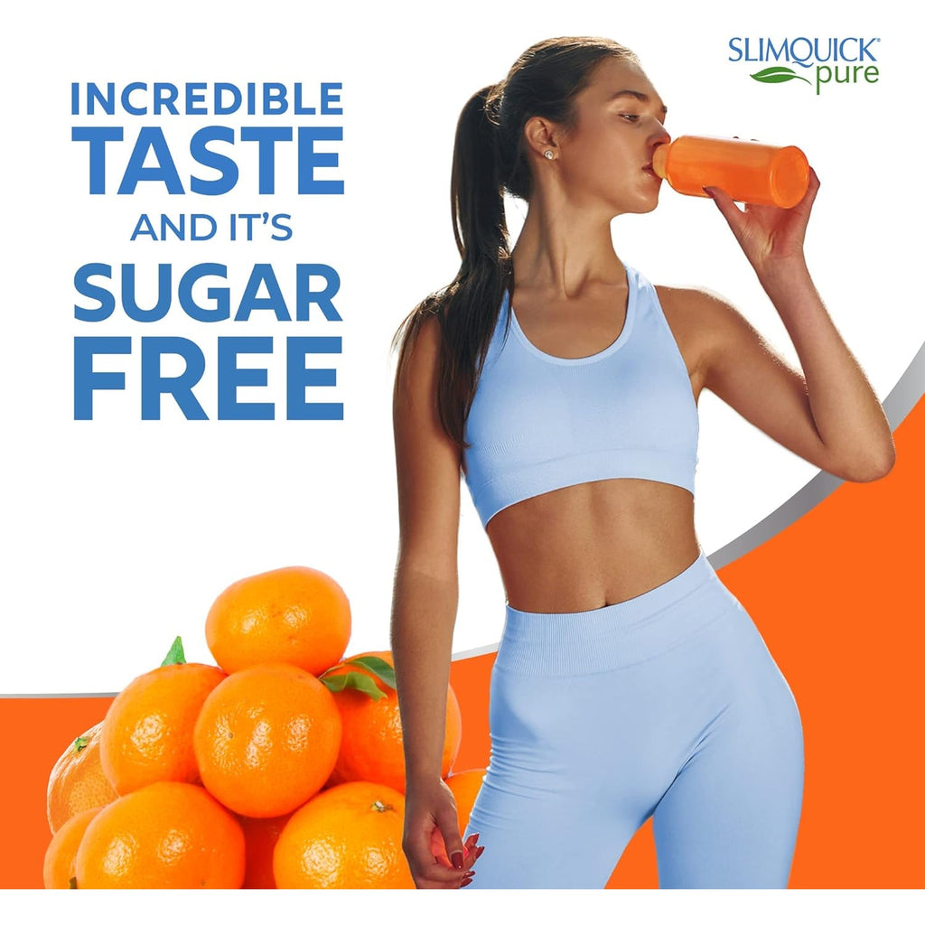Slimquick Extra Strength Weight Management Drink Mix for Women, Tangerine - Helps Metabolism, Keeps Full for Longer with Green Tea, Caffine, Chaste Tree, Rhodiola Extract - 26 Count