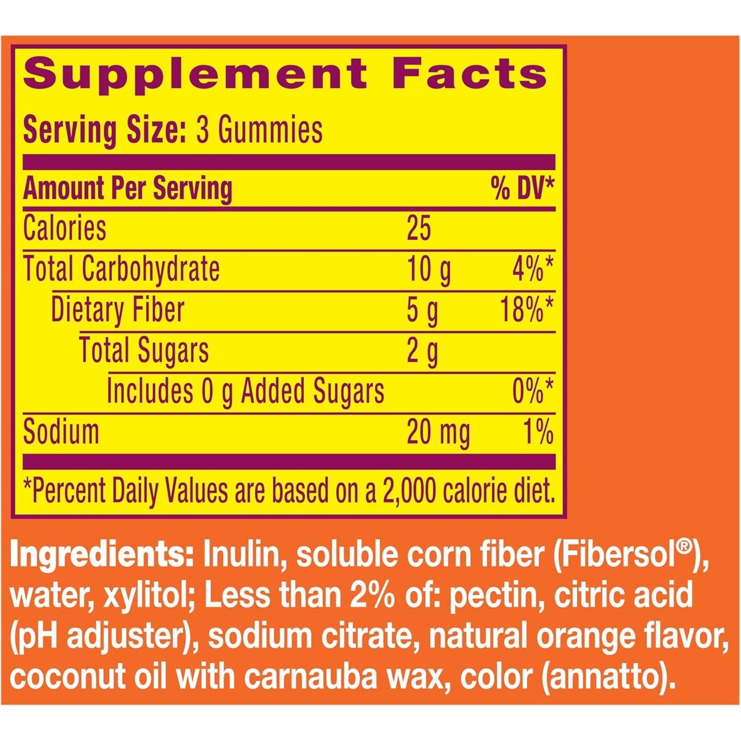 Metamucil Fiber Gummies for Adults, No Sugar Added Orange Flavor, 5G Prebiotic Plant Based Fiber Supplement Blend, 120 Count