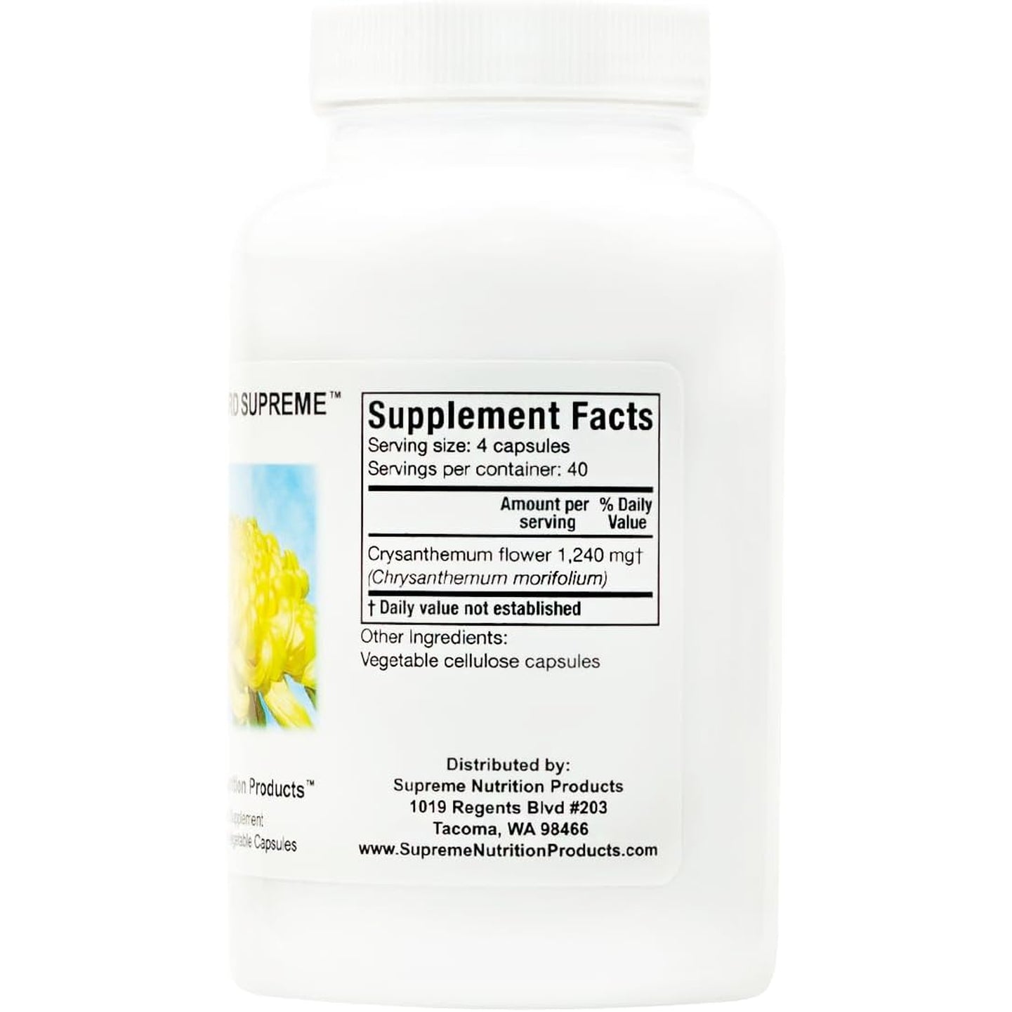 Supreme Nutrition Vital Guard Supreme, 160 Pure Chrysanthemum Vegetarian Capsules