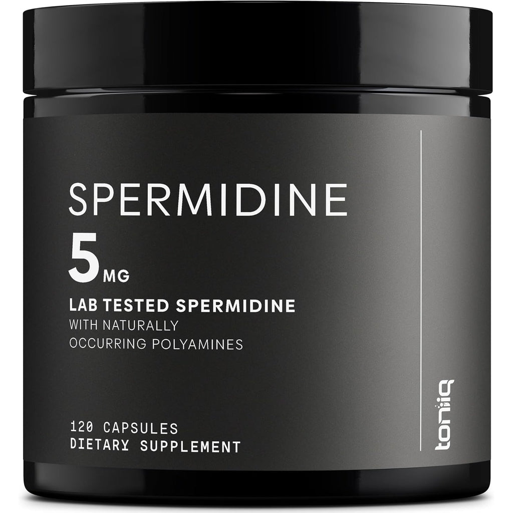 Toniiq Ultra Concentrated 500Mg Spermidine Supplements for Men and Women - Non-Synthetic Spermidine Standardized to No Less than 1% - 5Mg per Serving Rice Germ Extract