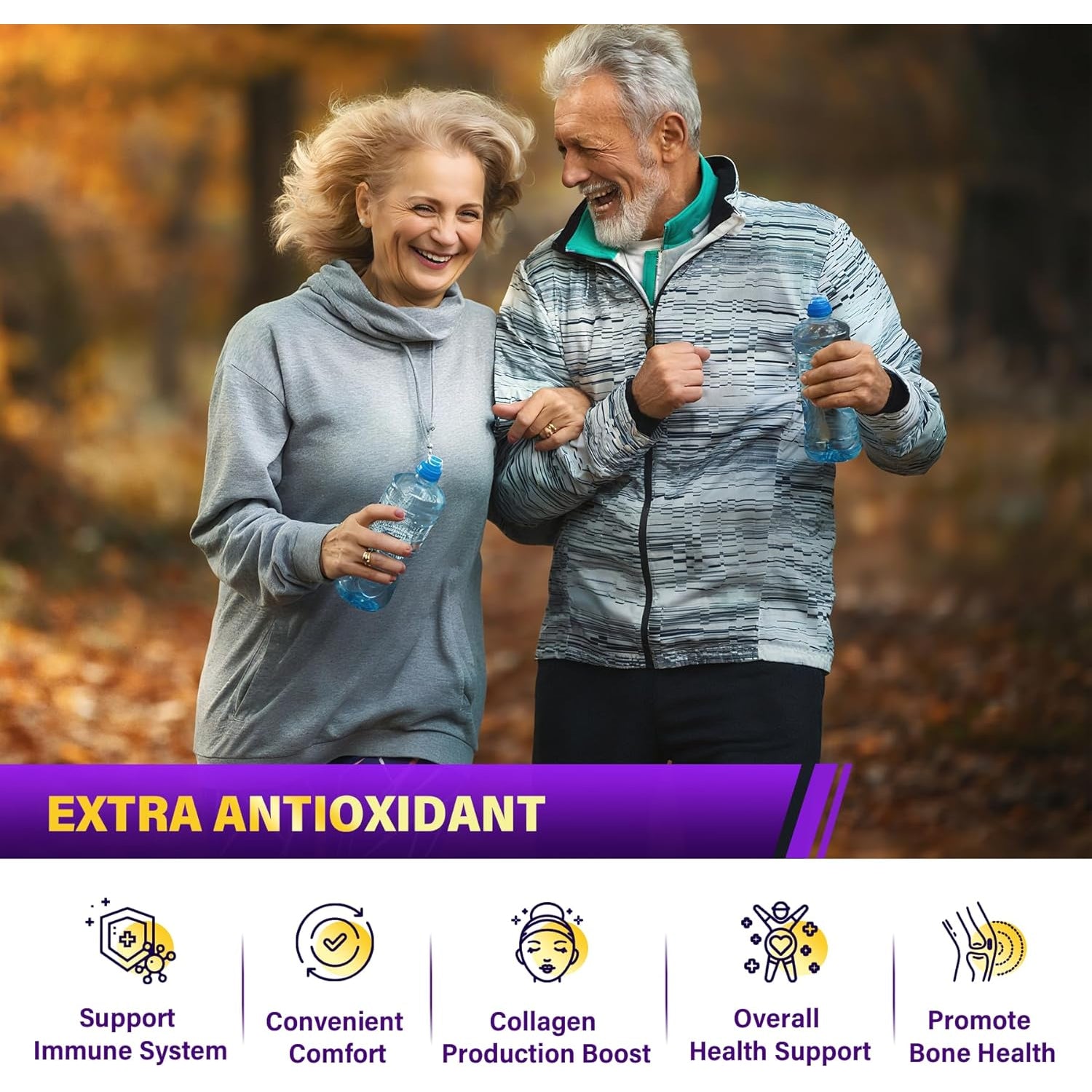 Glucosamine Chondroitin Gummies, Sugar Free Glucosamine Chondroitin MSM Supplement, Extra Strength with Boswellia Turmeric, Hydrolyzed Collagen & Hyaluronic Acid, Bone Health for Men & Women, 120 Cts
