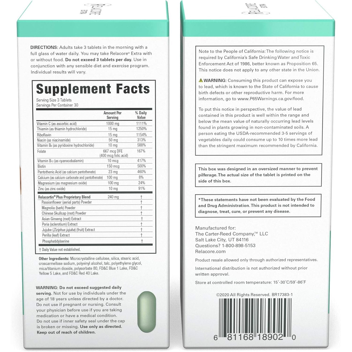Relacore Extra Maximum Strength - Cortisol Supplements for Women - Reduce Cortisol Related Belly Fat - Stress Relief Supplement - Calm Mind - Improved Mood - 90 Count