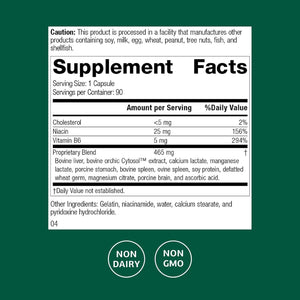 Standard Process Orchex - Nervous System Care Supplement - Excellent Source of Niacin and Vitamin B6 - Non-Dairy & Whole Food-Based - 90 Capsules (90 Servings)