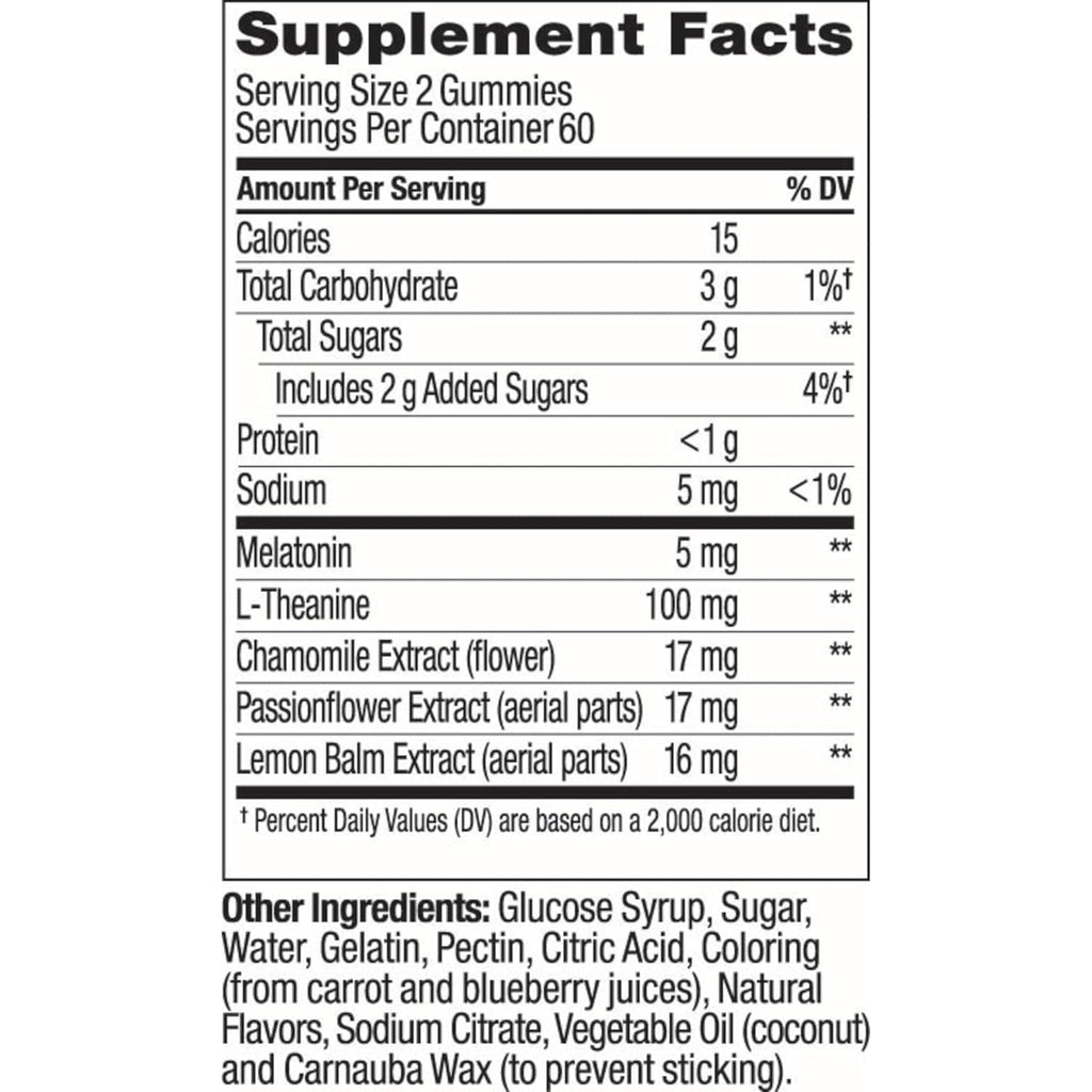 OLLY Extra Strength Sleep Gummy, Occasional Sleep Support Supplement*, 5 Mg Melatonin, L-Theanine, Blackberry Zen Flavor, 60 Day Supply - 120 Count (Packaging May Vary)