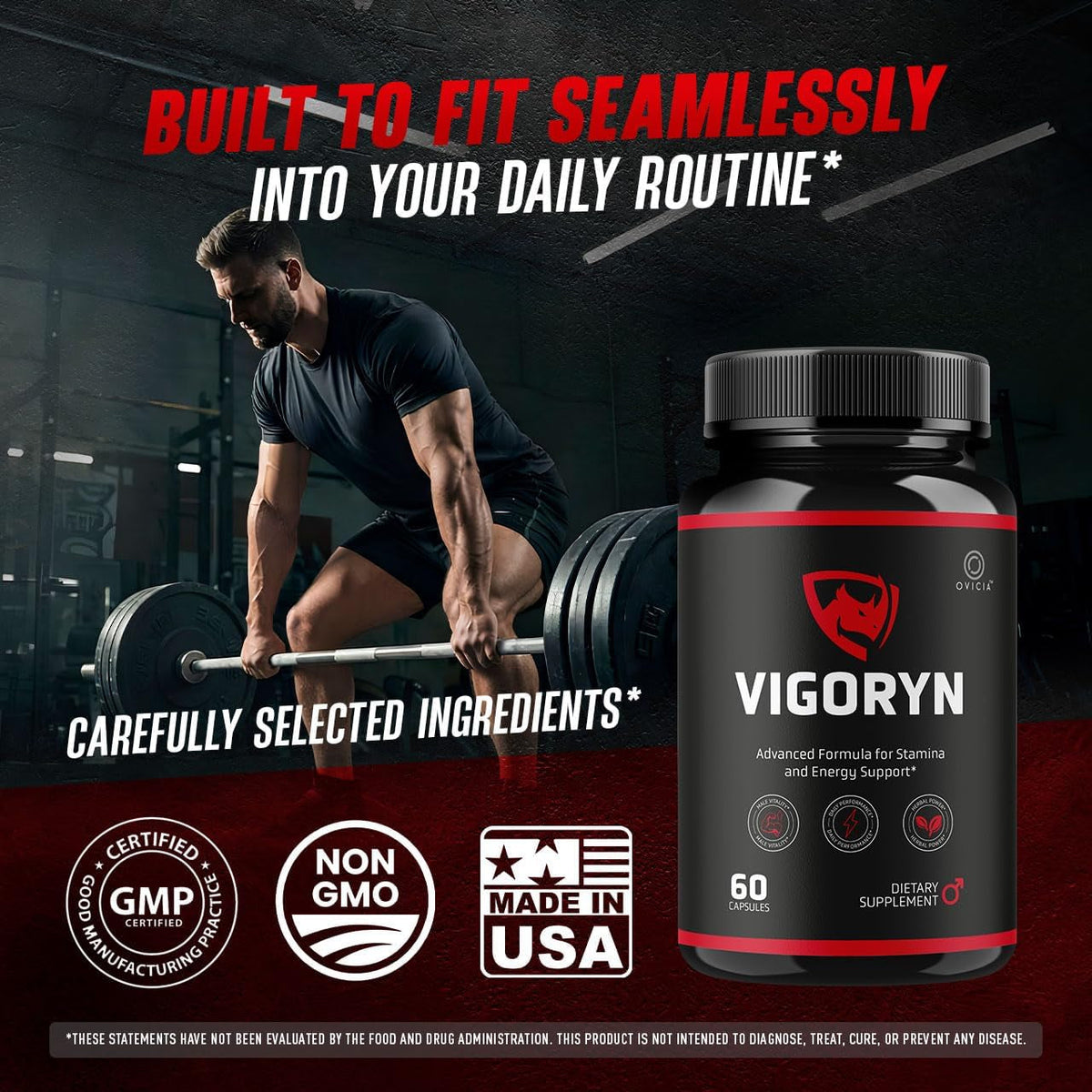 Vigoryn Capsules - Official Vigoryn Pills Advanced Premium Formula Support Maximum Strength, All Natural Ingredients Vitamins for Overall Health & Wellness Reviews, 60 Capsules for 1 Month