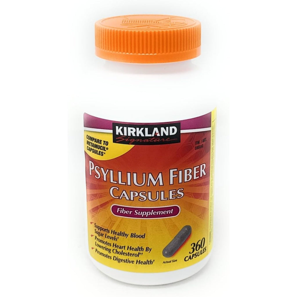 Fiber Capsules Kirkland Therapy for Regularity/Fiber Supplement, 360 Capsules - Compare to the Active Ingredient in Metamucil Capsules