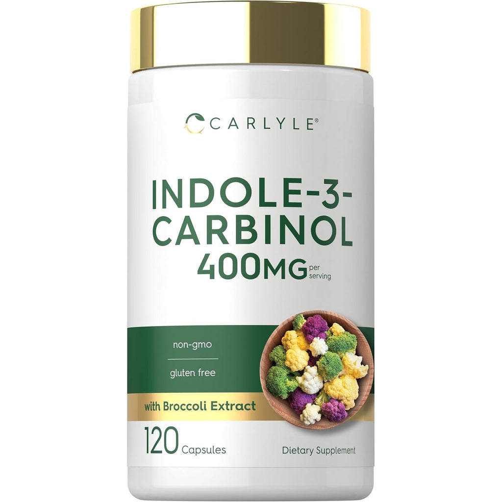 Carlyle Indole-3-Carbinol 400 Mg Supplement | 120 Capsules | I3C with Broccoli Resveratrol Blend | Vegetarian, Non-Gmo & Gluten Free
